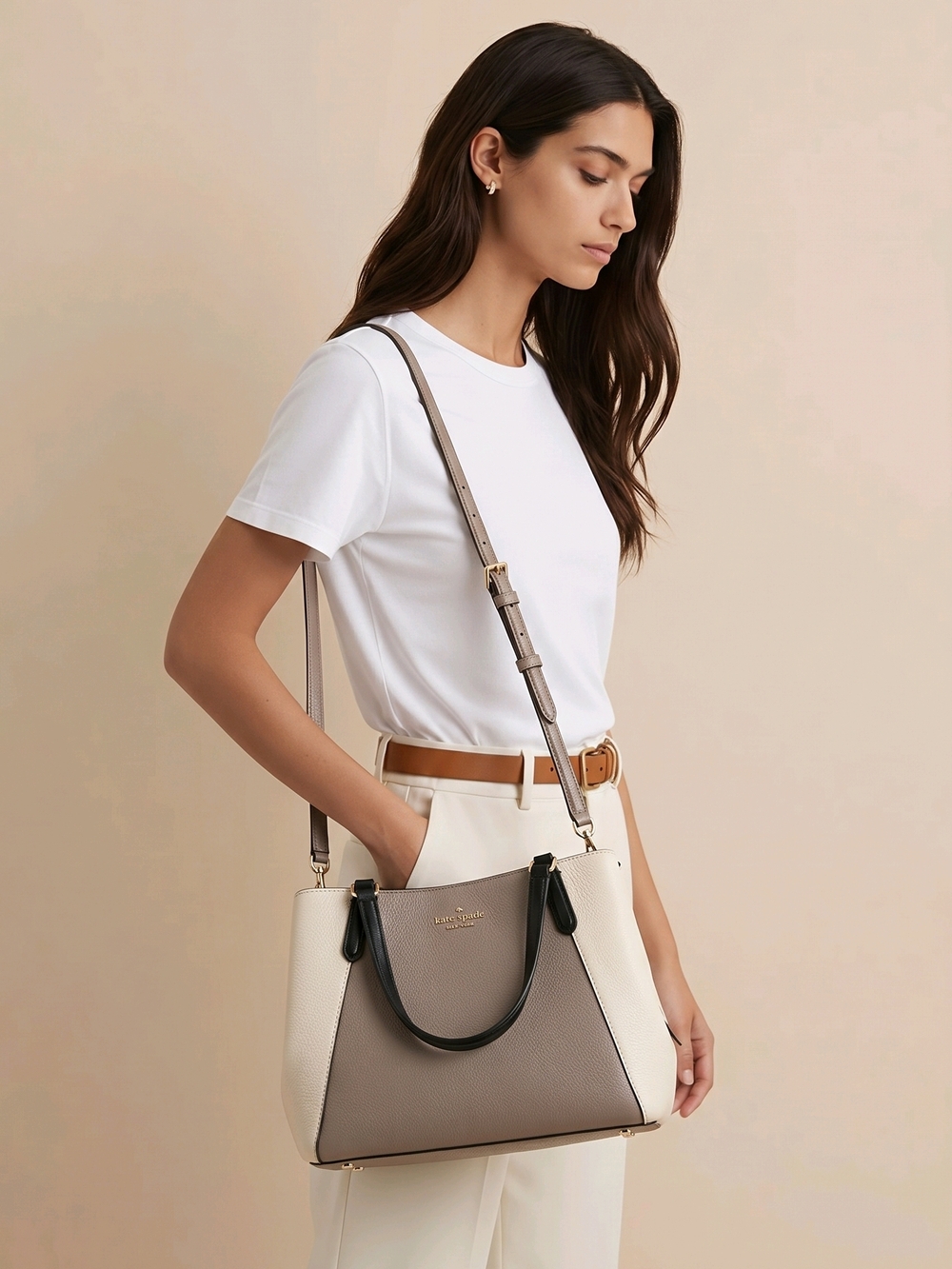 Kate Spade Jackson Medium Triple Compartment Satchel Shoulder Crossbody Bag - Picture 2 of 12